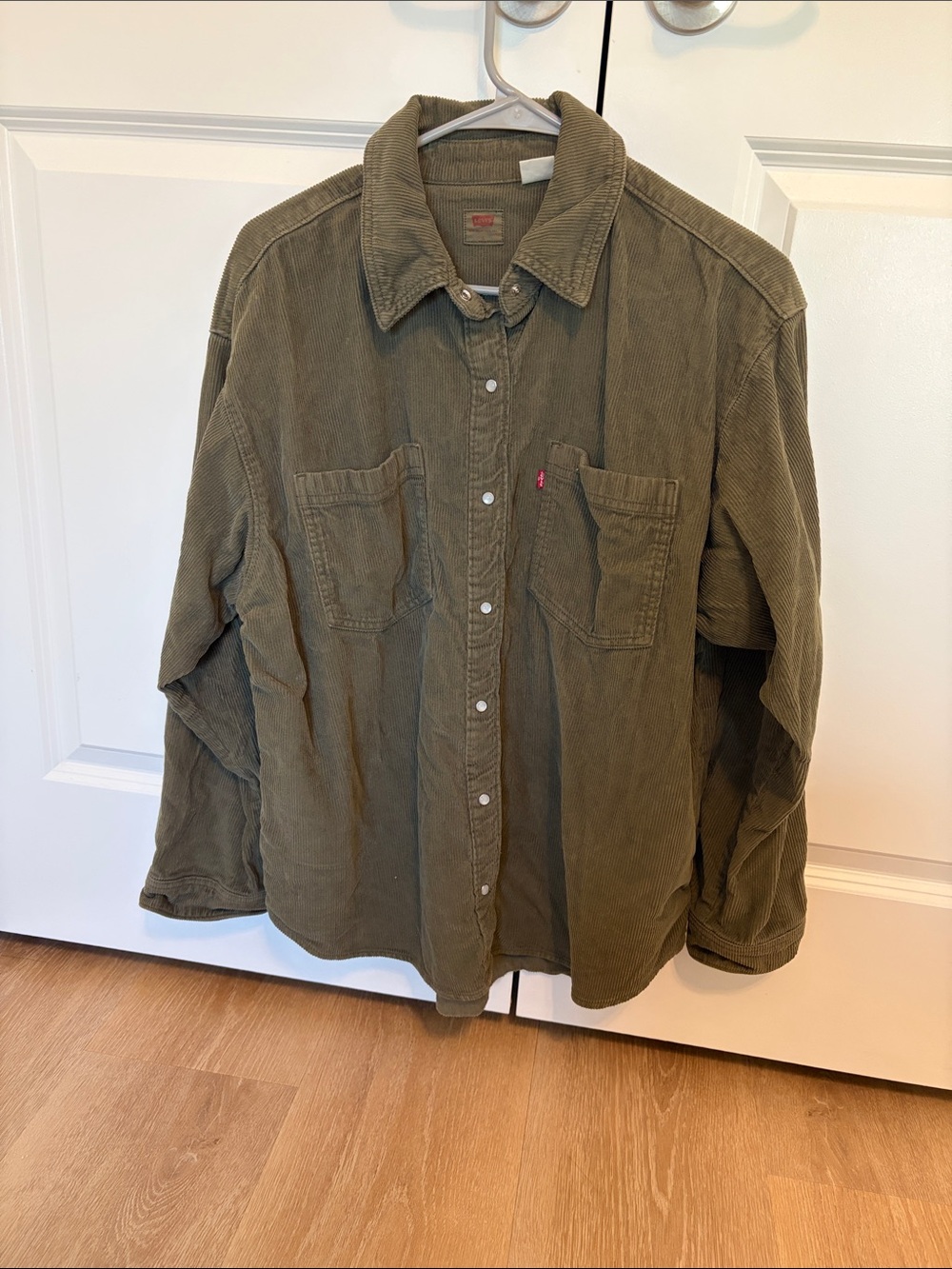 Levi's Olive Corduroy Shirt Jacket